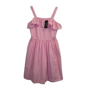 NWT Polo Ralph Lauren Girl Size 16 Pink White Striped Dress